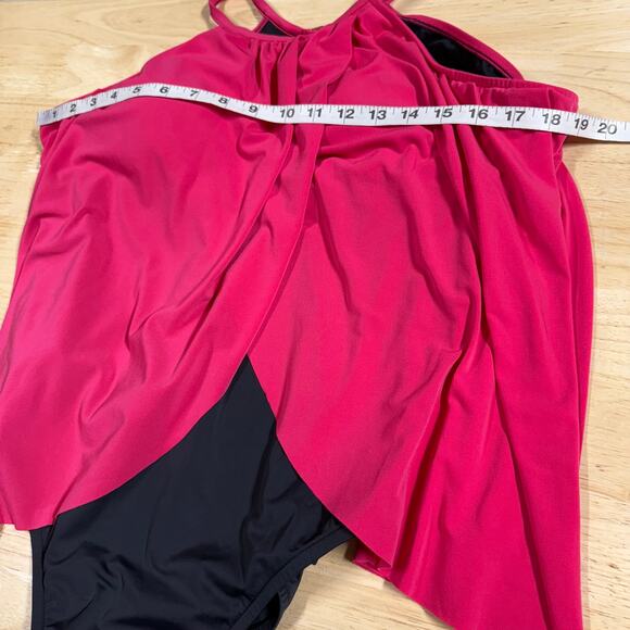 Magicsuit NWT Aubrey One Piece High Neck Coral Rose Pink Size 14 Soft Cup Bra - Picture 7 of 14